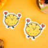 Bakery Friends â Cookie Eco Sponge | Doyourclean Cookie-shaped cellulose sponges from Doyourclean Bakery Friends set placed on yellow backdrop.