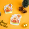 Santa Friends â Candy House Eco Sponge | Holiday Edition Candy house-shaped cellulose sponge with golden âMerry Christmasâ lettering and mini pine decor.