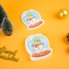 Santa Friends â Snowman Eco Sponge | Doyourclean Snowman-shaped cellulose sponge from Doyourclean Santa Friends collection with Christmas decorations.