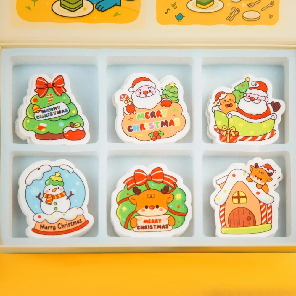 Santa Friends Christmas cellulose sponge gift box overview